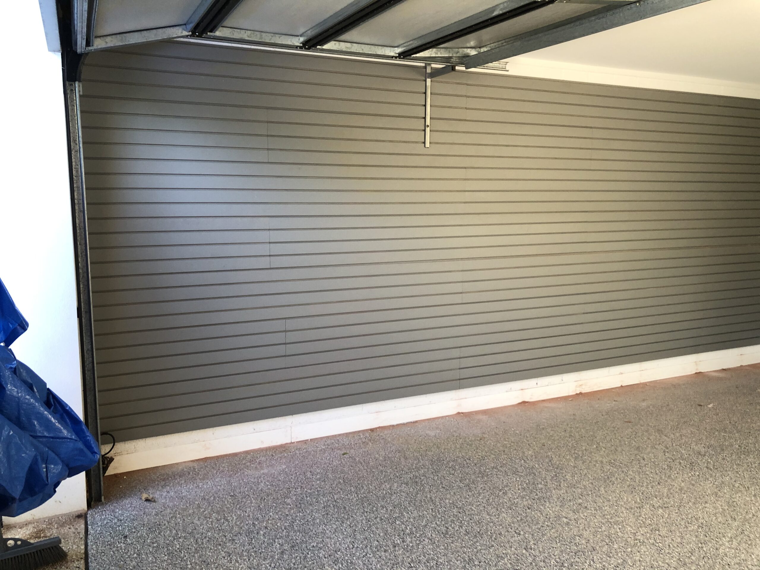 StoreWALL Weathered Grey Garage Wall Panels Installation Melbourne