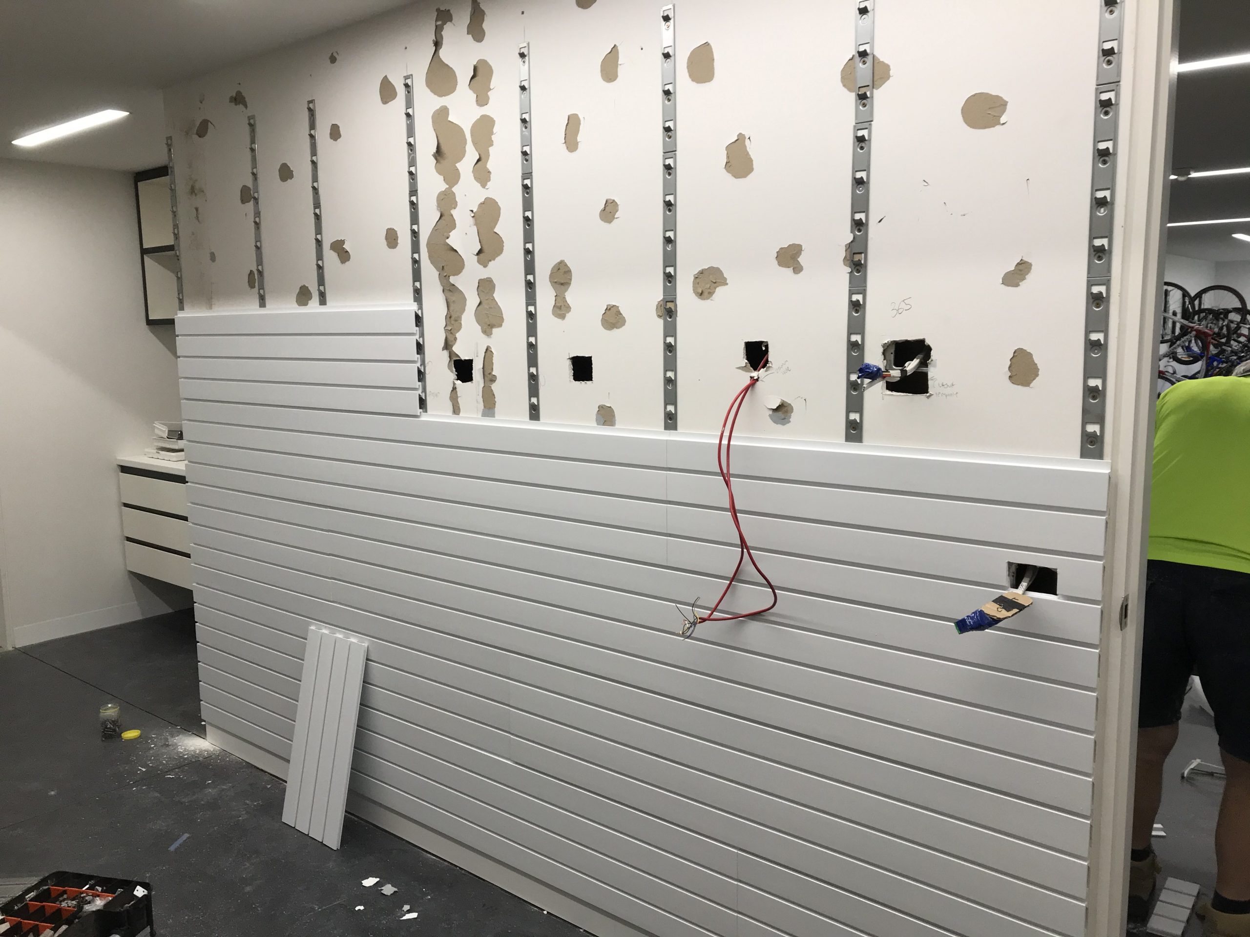 StoreWALL Brite White Panels Installation