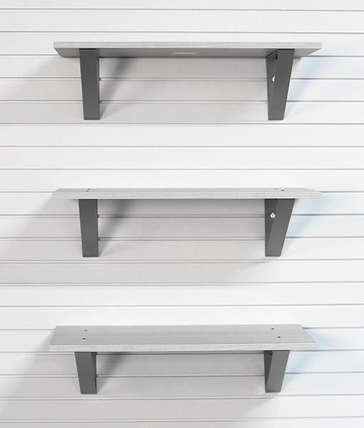 Flexible floating shelves